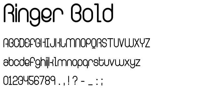 Ringer Bold font
